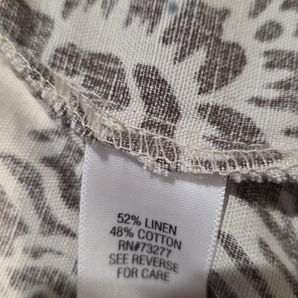 Croft & Barrow Cotton Linen Blend Tropical Floral Boho Print Jacket Size XL - Picture 6 of 7
